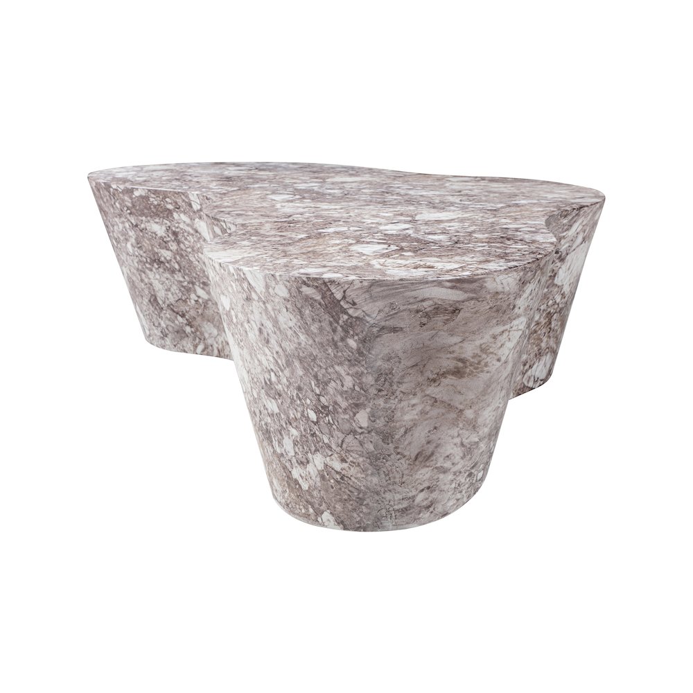 Monza Brown Marble Finish Concrete Coffee Table. Picture 4