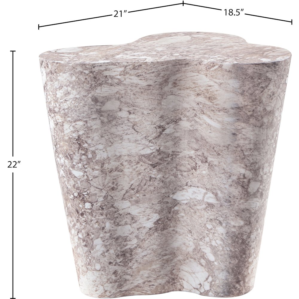 Monza Brown Marble Finish Concrete End Table. Picture 7