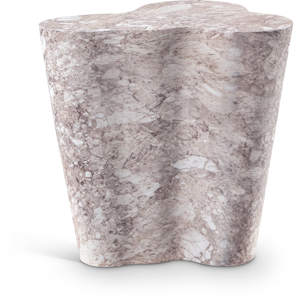 Monza Brown Marble Finish Concrete End Table. Picture 1
