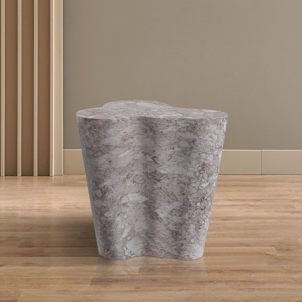 Monza Brown Marble Finish Concrete End Table. Picture 2