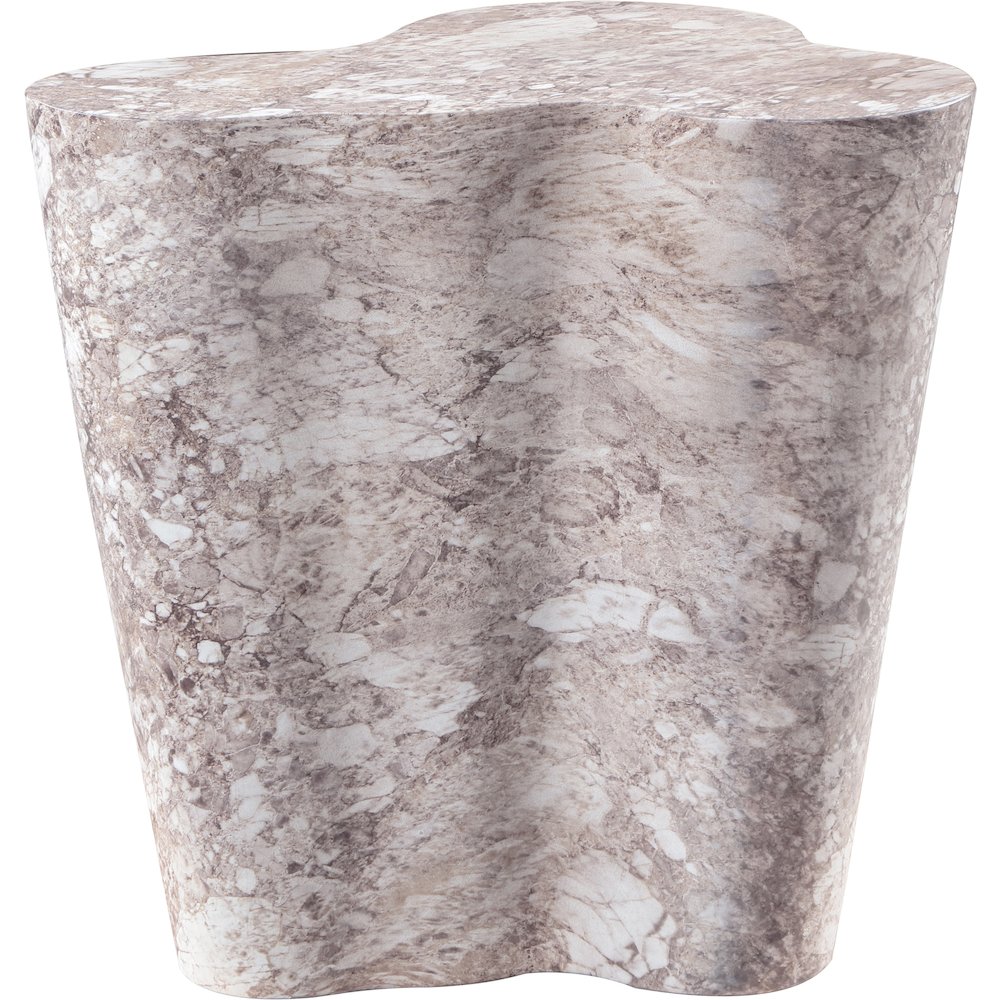 Monza Brown Marble Finish Concrete End Table. Picture 4