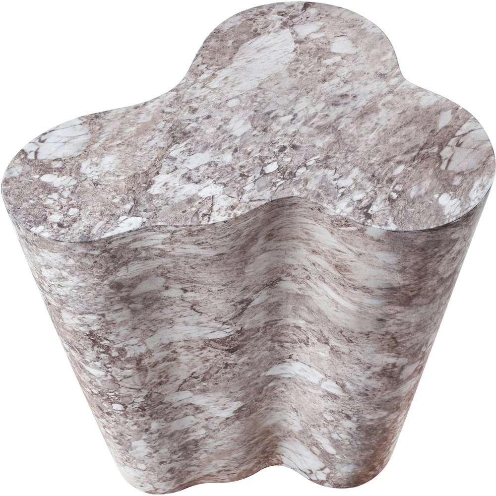 Monza Brown Marble Finish Concrete End Table. Picture 5