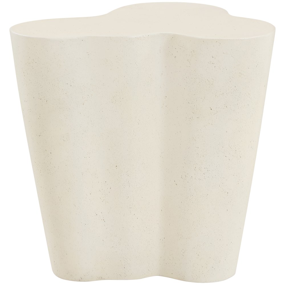 Monza Cream Concrete And Fiberglass Indoor / Outdoor End Table. Picture 4