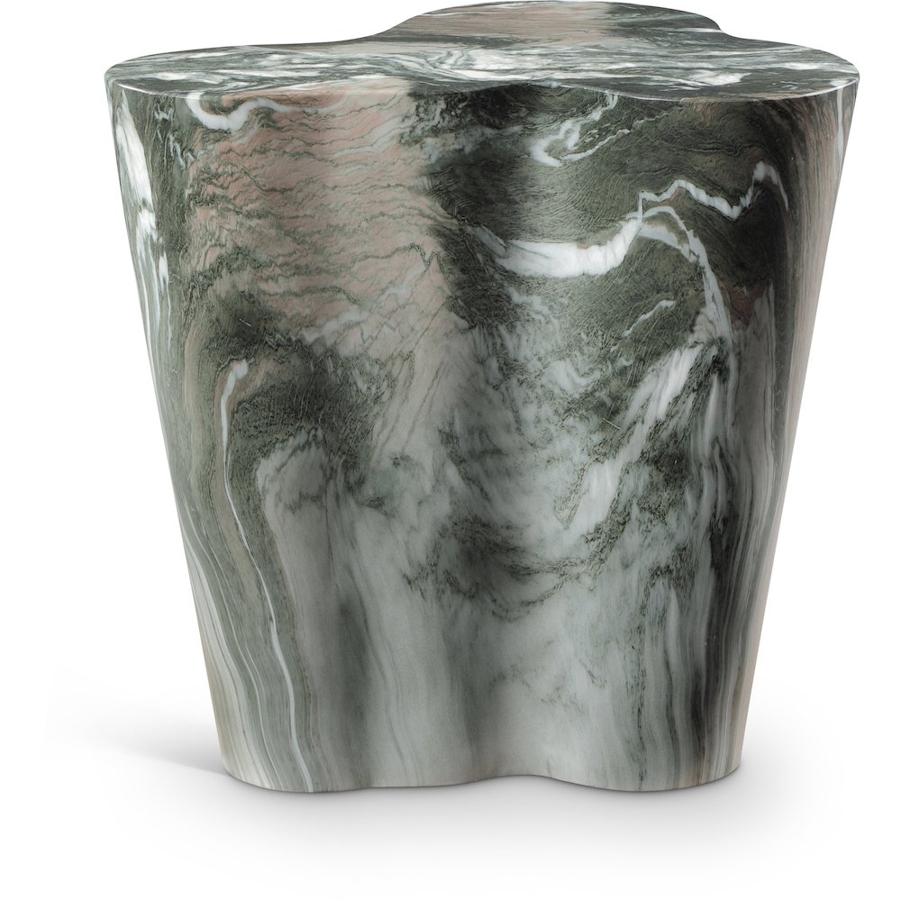 Monza Green Marble Finish Concrete End Table. Picture 1