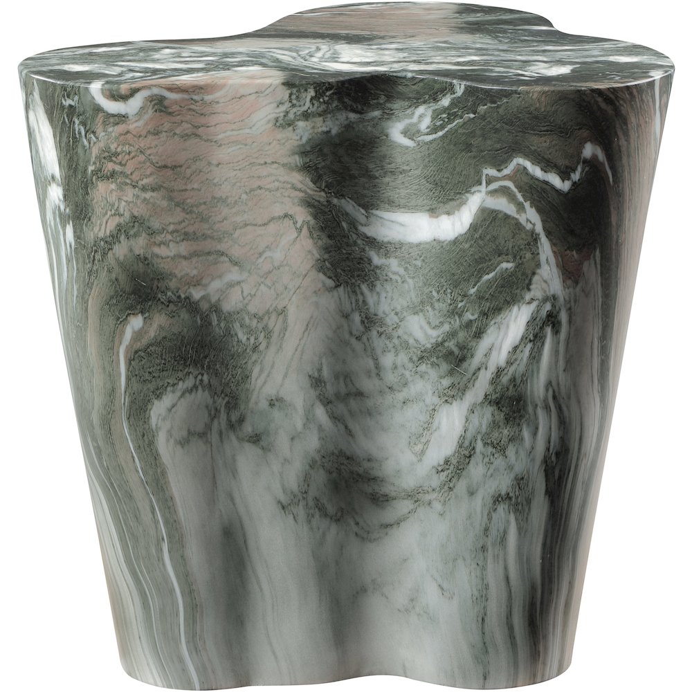 Monza Green Marble Finish Concrete End Table. Picture 4
