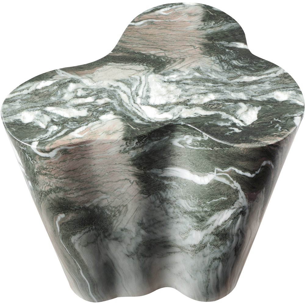 Monza Green Marble Finish Concrete End Table. Picture 5