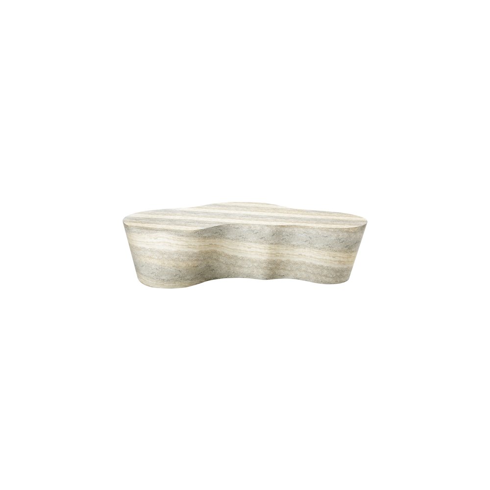 Monza Travertine Travertine Finish Concrete Coffee Table. Picture 3