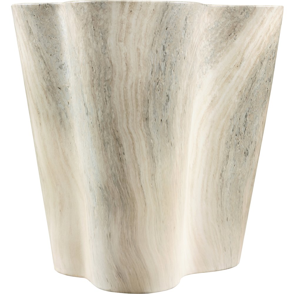 Monza Travertine Travertine Finish Concrete End Table. Picture 3