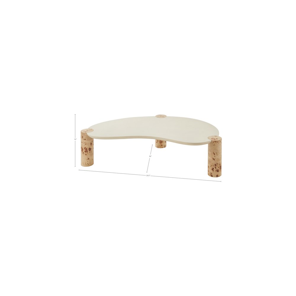 Thor Natural Burl Wood Coffee Table. Picture 5