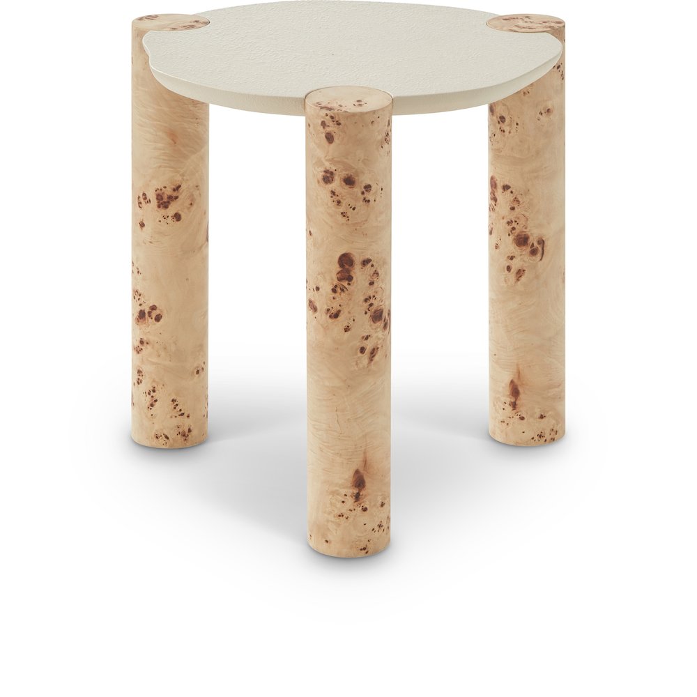 Thor Natural Burl Wood End Table. Picture 1