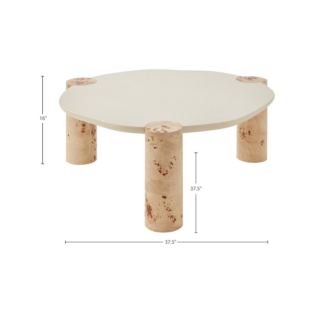 Thor Natural Burl Wood Coffee Table. Picture 5