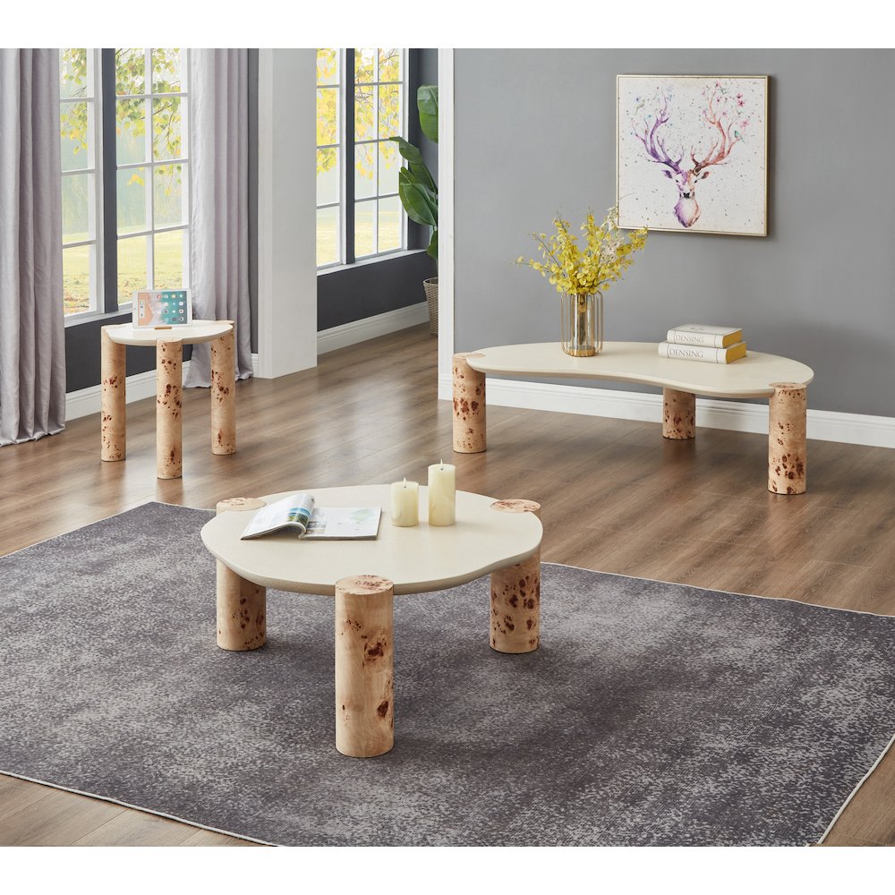 Thor Natural Burl Wood Coffee Table. Picture 4