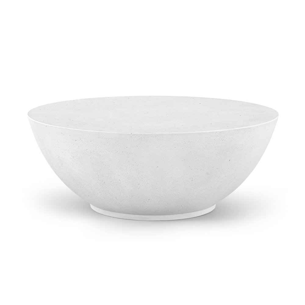 Reggio White Concrete Indoor/Outdoor Coffee Table. Picture 1