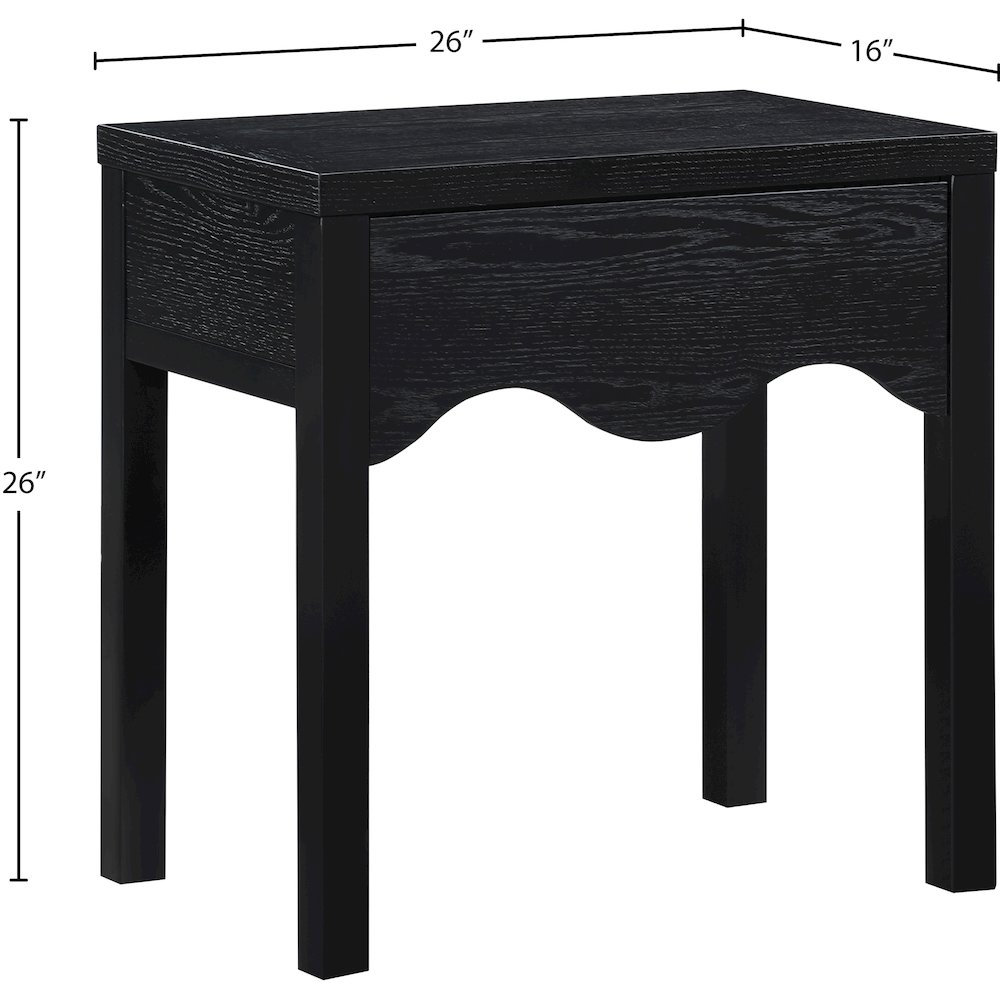 Fiora Black Night Stand. Picture 9