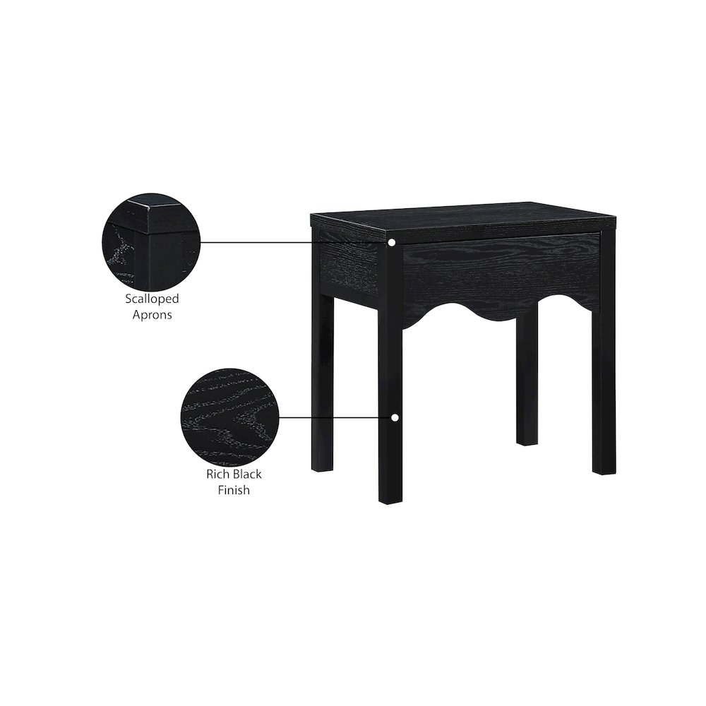 Fiora Black Night Stand. Picture 10