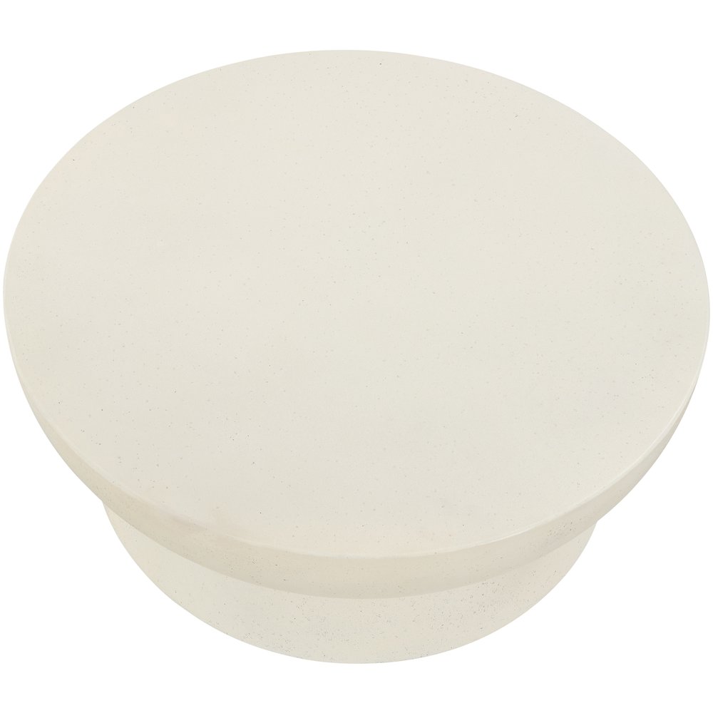 Avaya Cream Concrete And Fiberglass Indoor / Outdoor Coffee Table. Picture 3