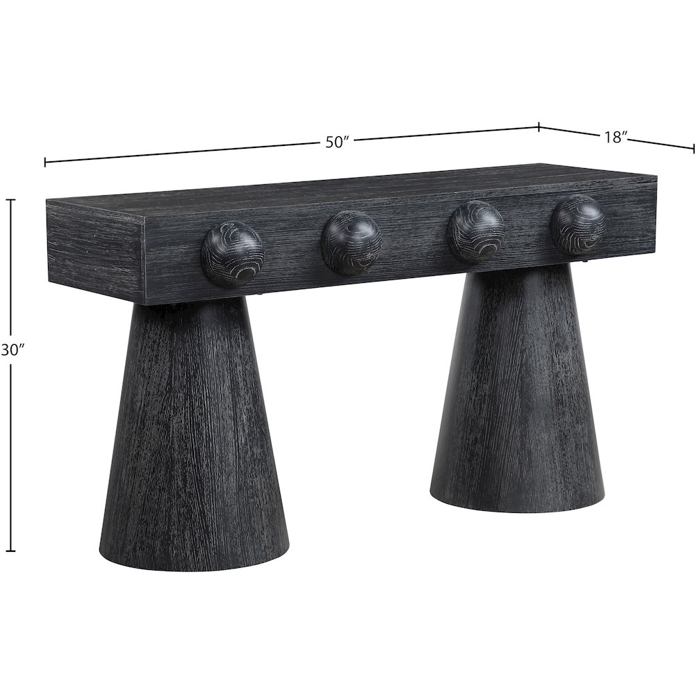 Bracciano Black Oak Veneer Console Table. Picture 6