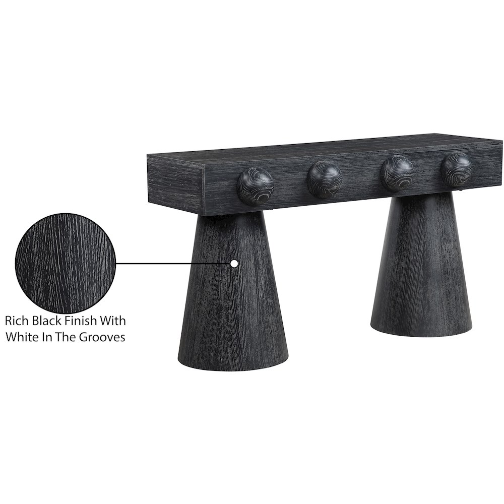 Bracciano Black Oak Veneer Console Table. Picture 9