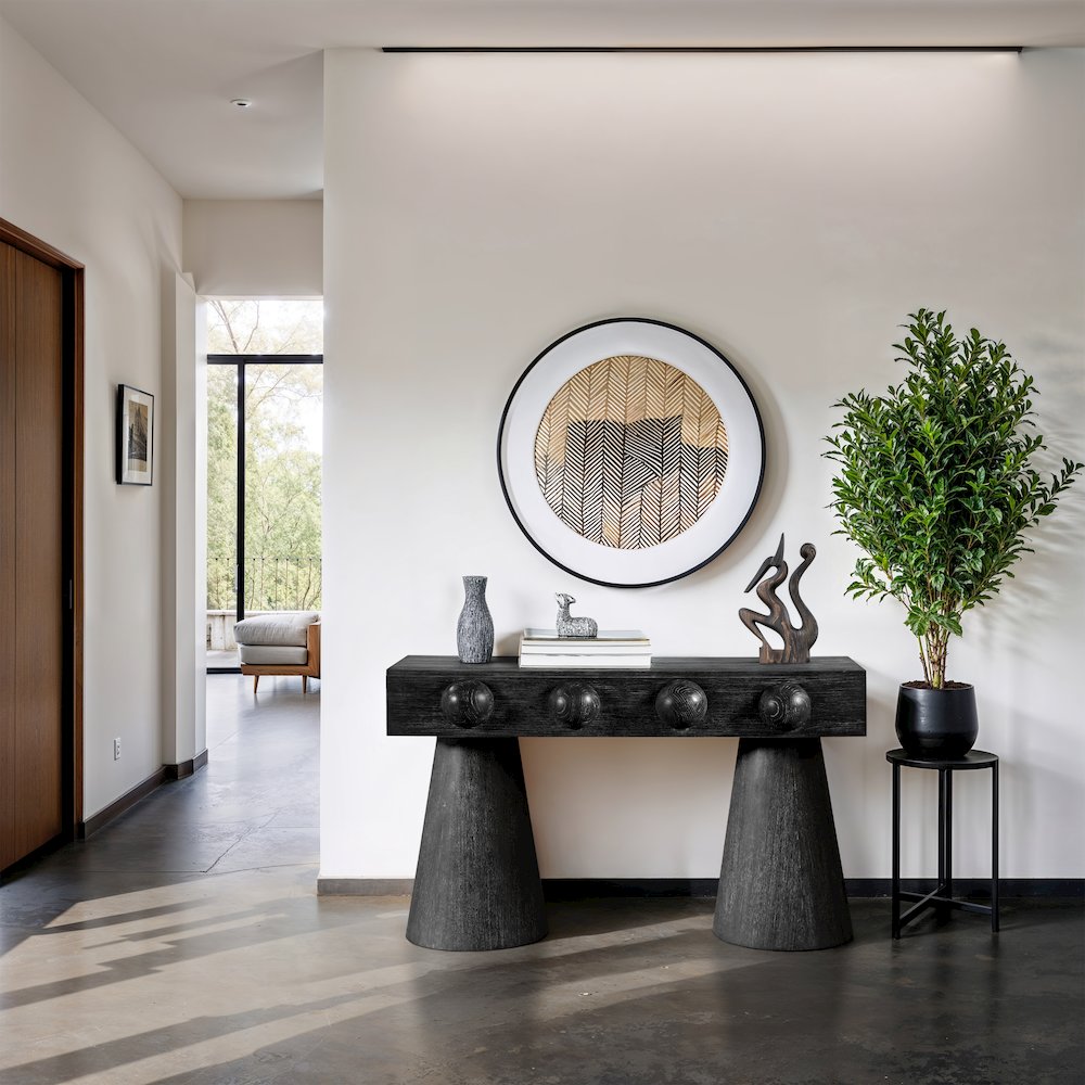 Bracciano Black Oak Veneer Console Table. Picture 7