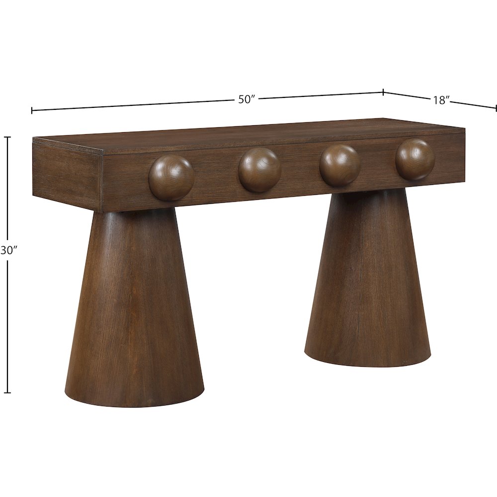 Bracciano Brown Oak Veneer Console Table. Picture 6