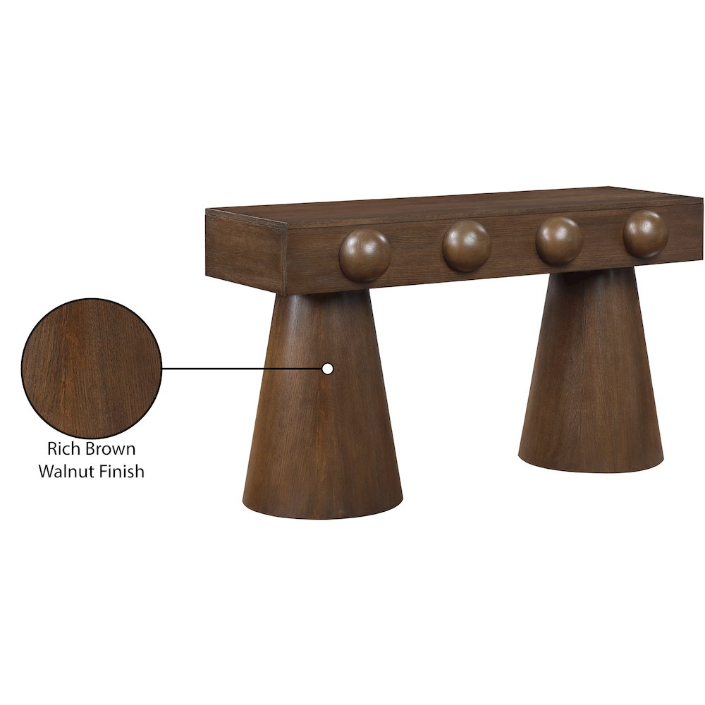 Bracciano Brown Oak Veneer Console Table. Picture 9