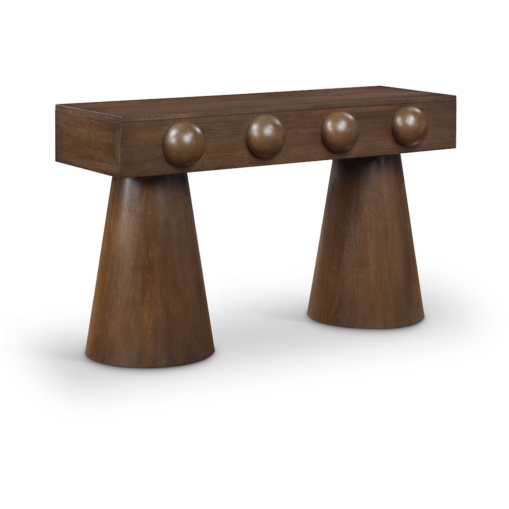 Bracciano Brown Oak Veneer Console Table. Picture 1