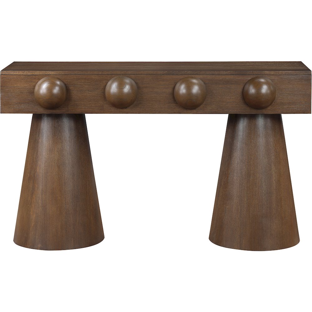 Bracciano Brown Oak Veneer Console Table. Picture 2