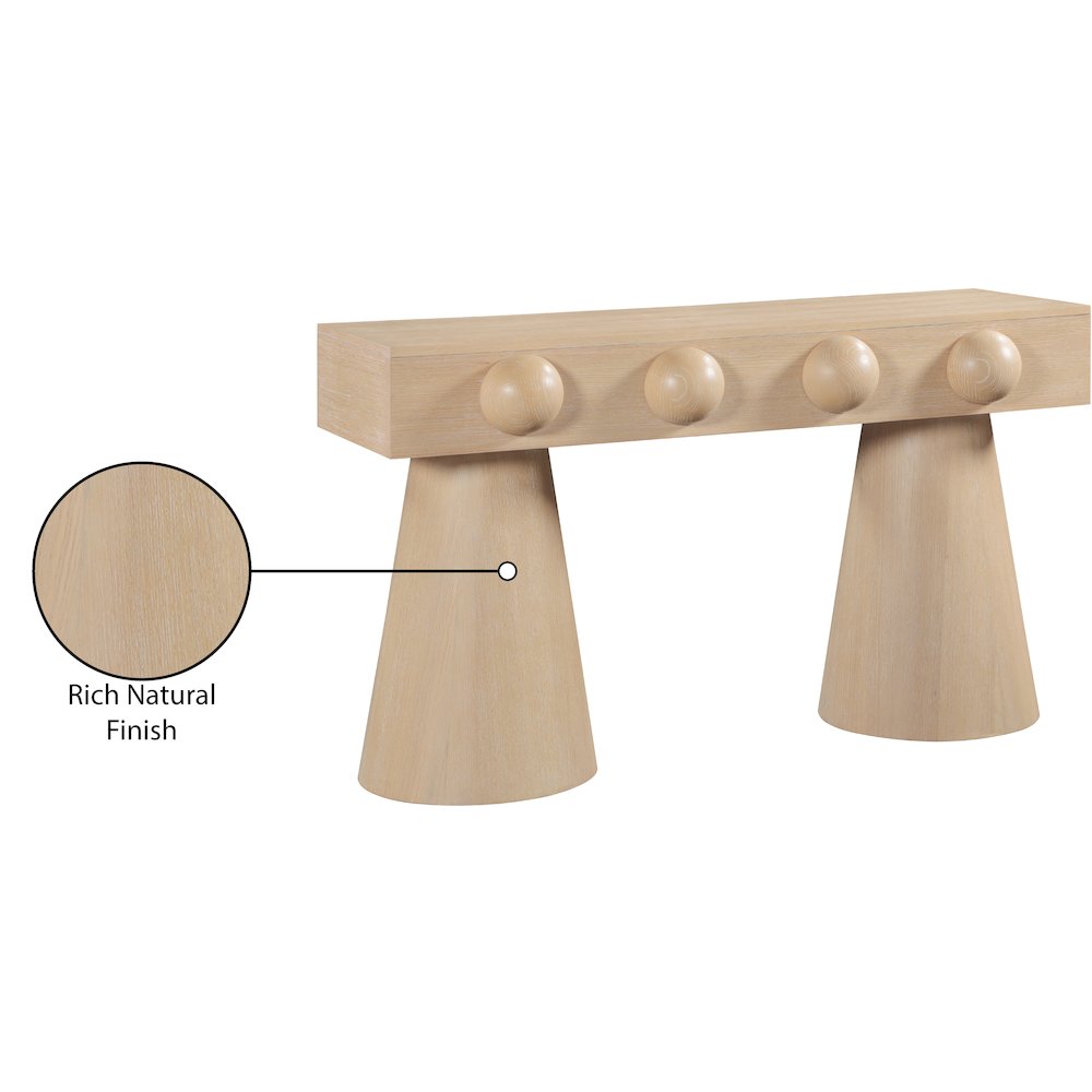 Bracciano Natural Oak Veneer Console Table. Picture 9