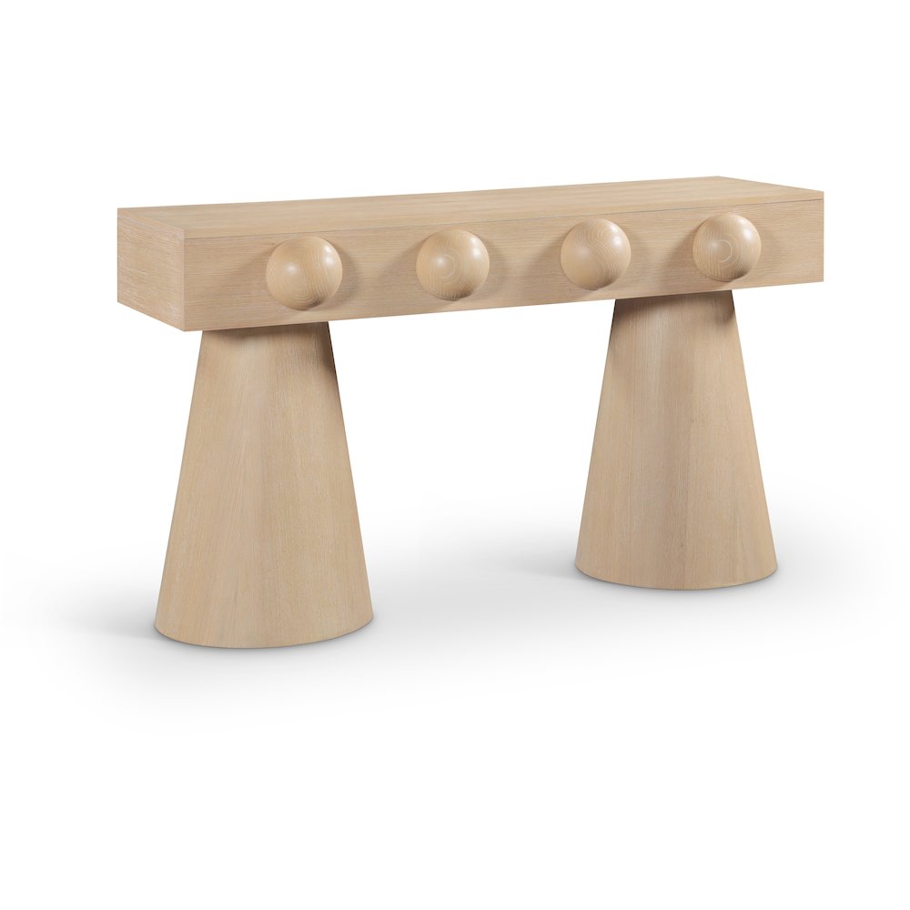 Bracciano Natural Oak Veneer Console Table. Picture 1