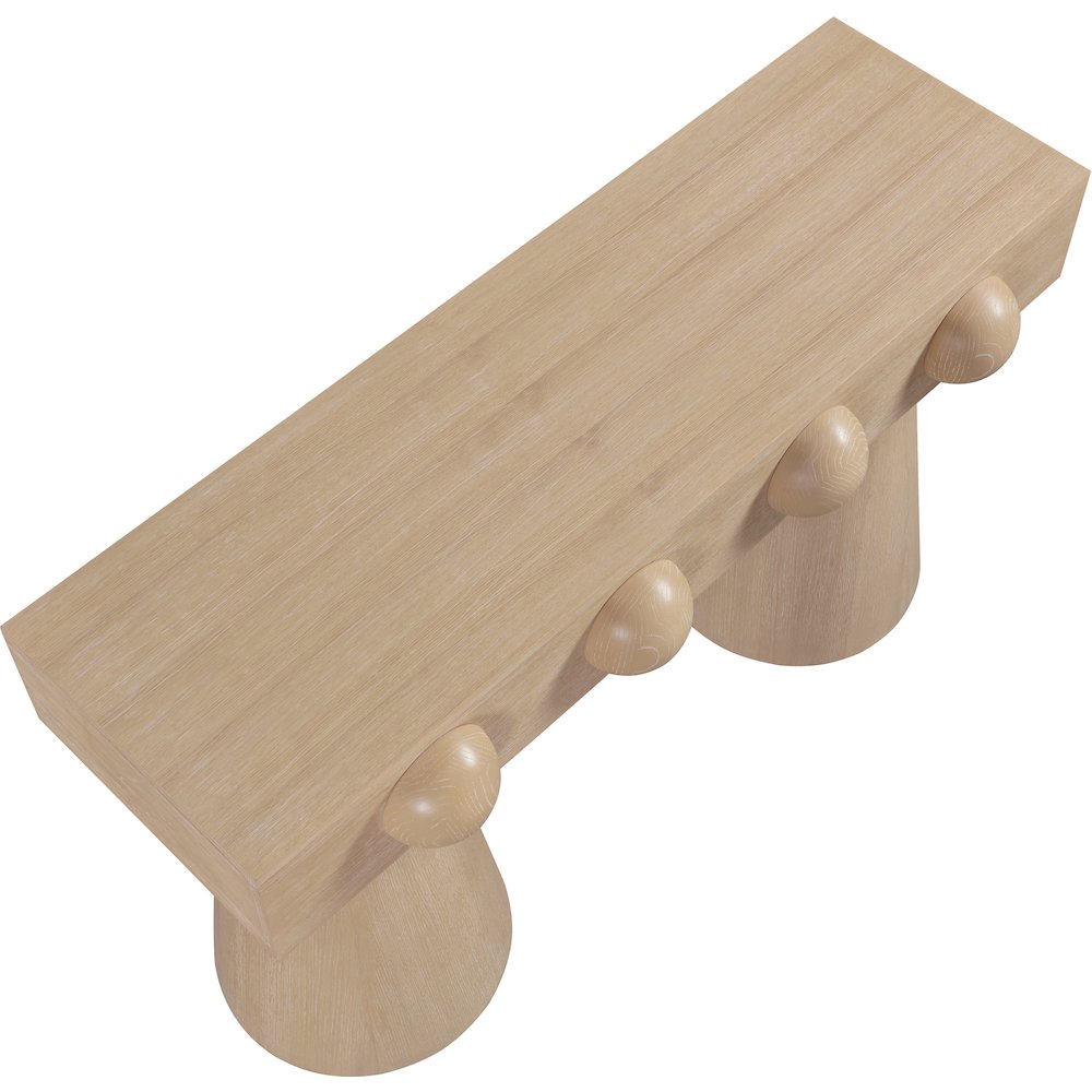 Bracciano Natural Oak Veneer Console Table. Picture 4