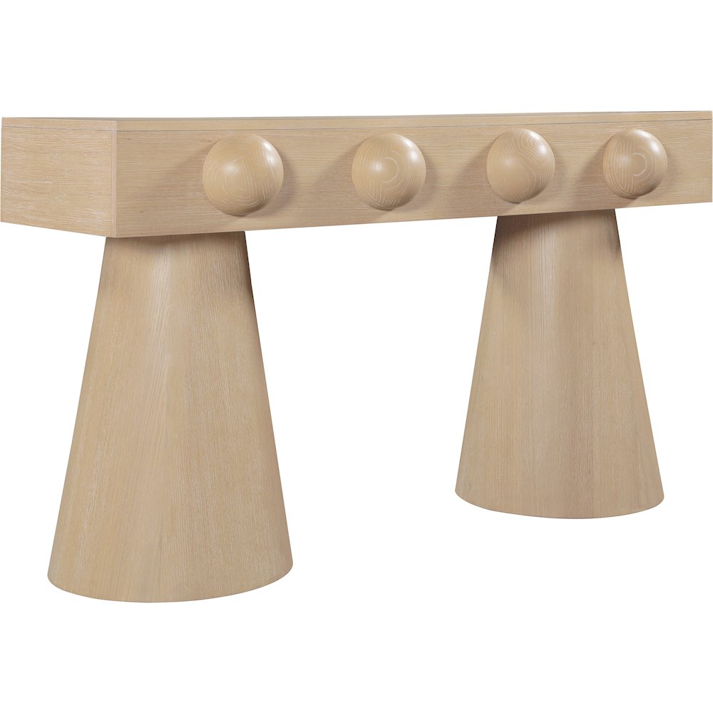 Bracciano Natural Oak Veneer Console Table. Picture 5
