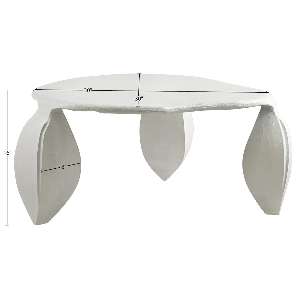 Pueblo Cream Aluminum Coffee Table. Picture 4