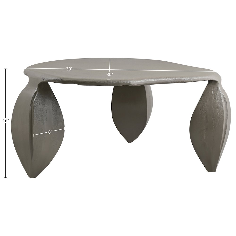 Pueblo Taupe Aluminum Coffee Table. Picture 4