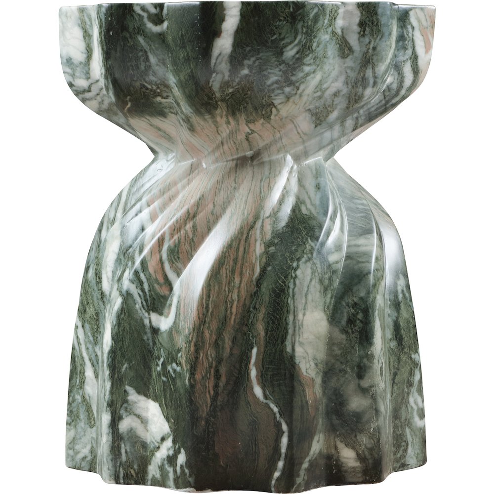 Caserta Green Marble Finish Concrete End Table. Picture 3