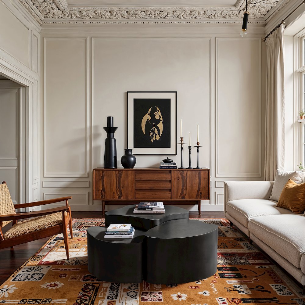 Banyan Black Iron Coffee Table. Picture 6