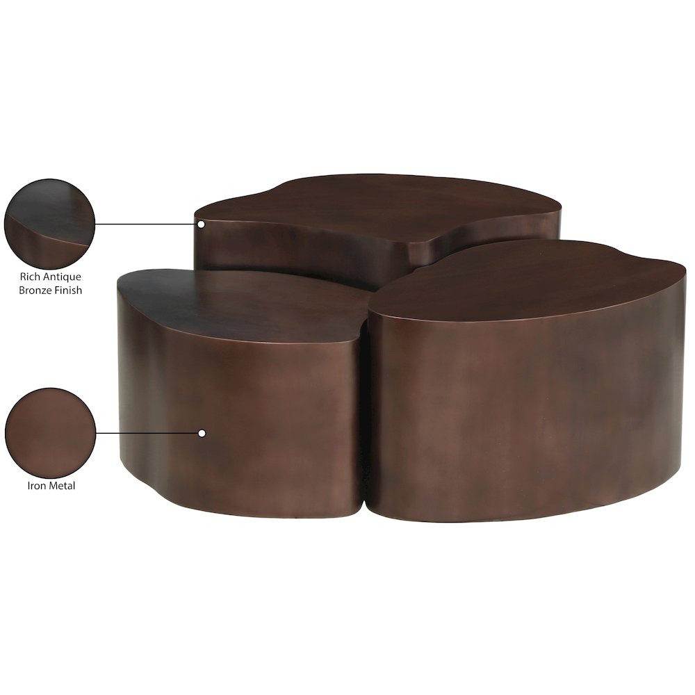 Banyan Brown Iron Coffee Table. Picture 5