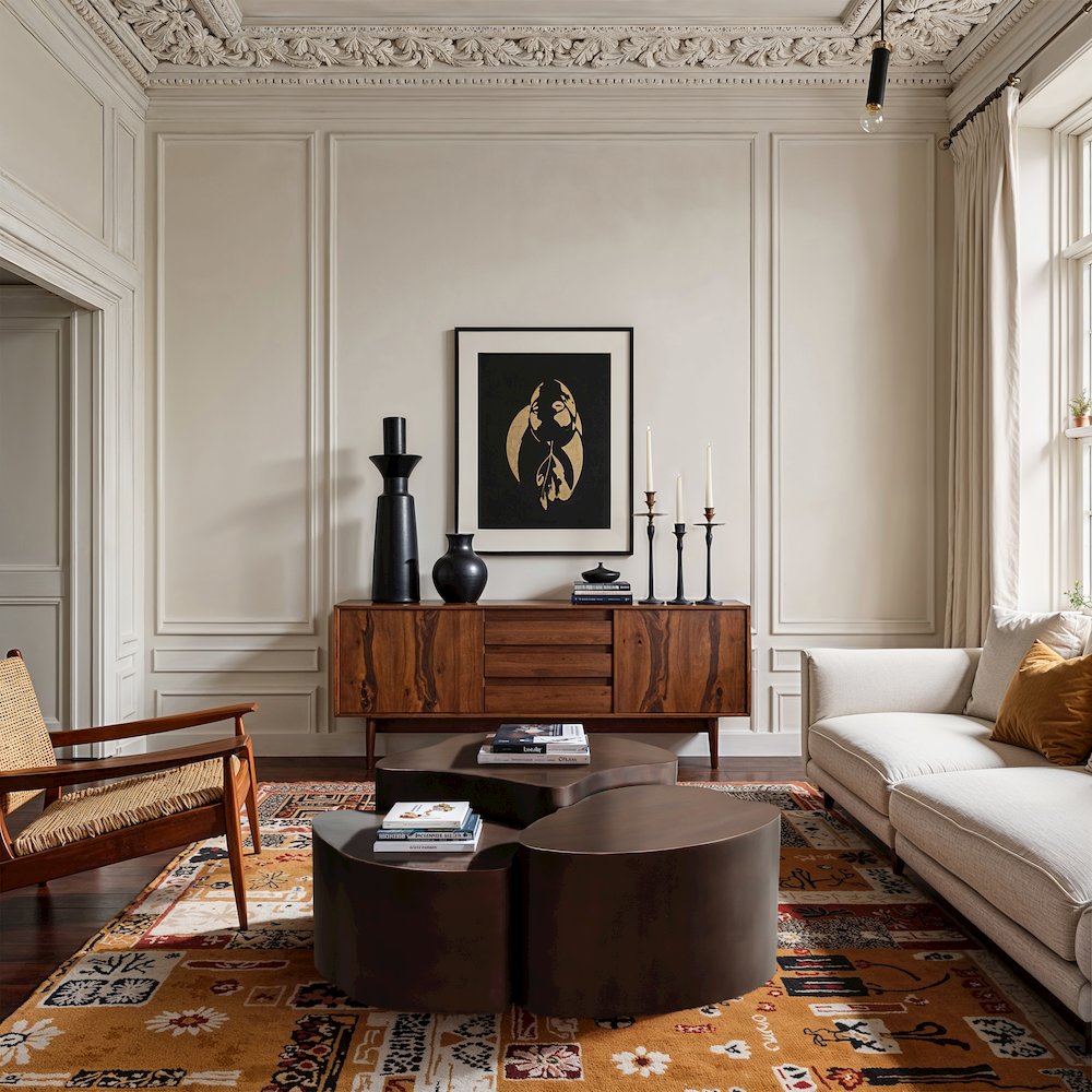 Banyan Brown Iron Coffee Table. Picture 6