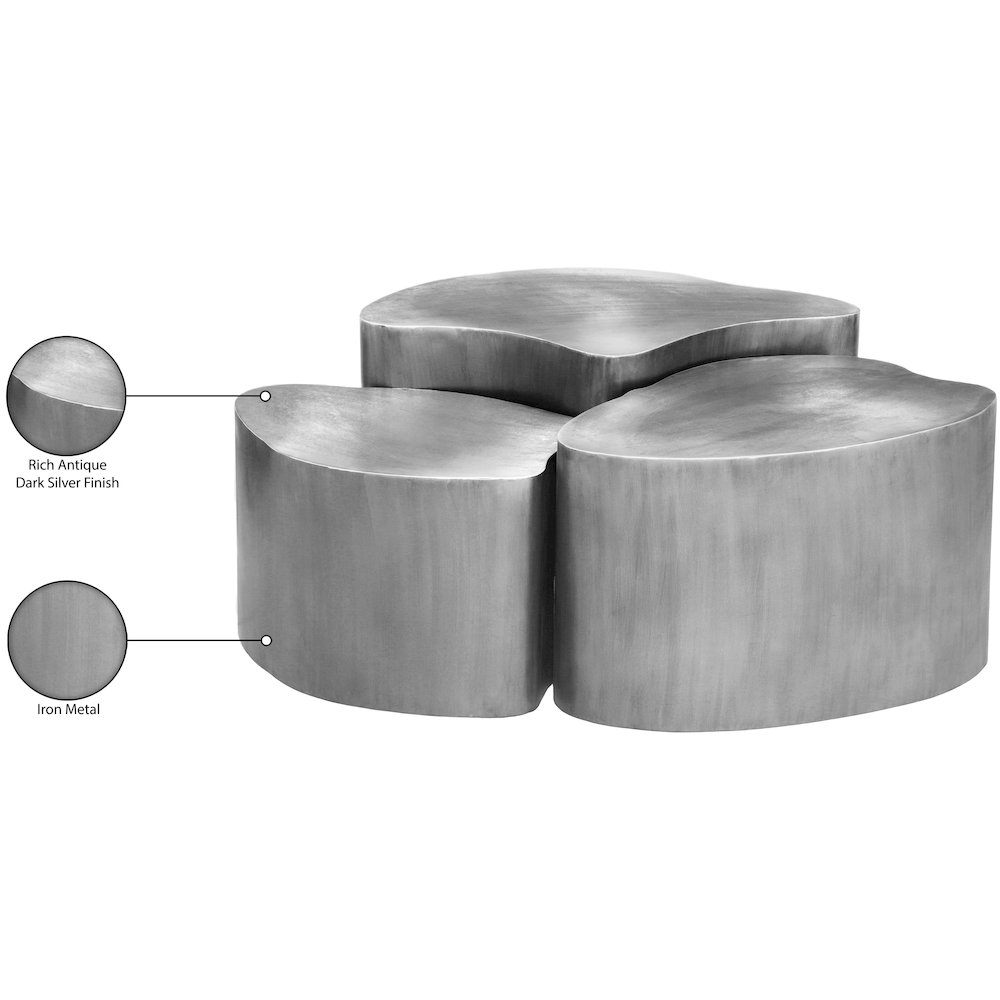 Banyan Silver Iron Coffee Table. Picture 5