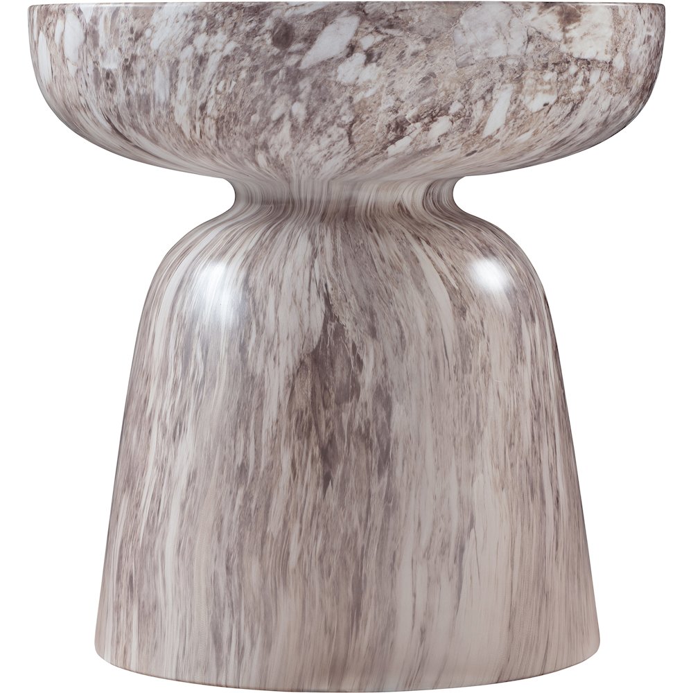 Avellino Brown Marble Finish Concrete End Table. Picture 3