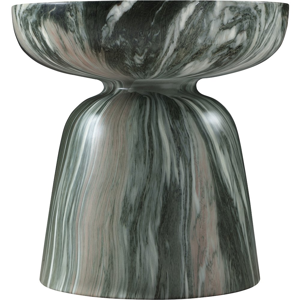 Avellino Green Marble Finish Concrete End Table. Picture 3