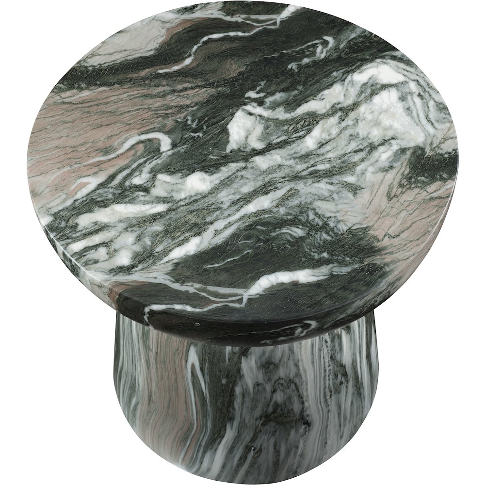Avellino Green Marble Finish Concrete End Table. Picture 4