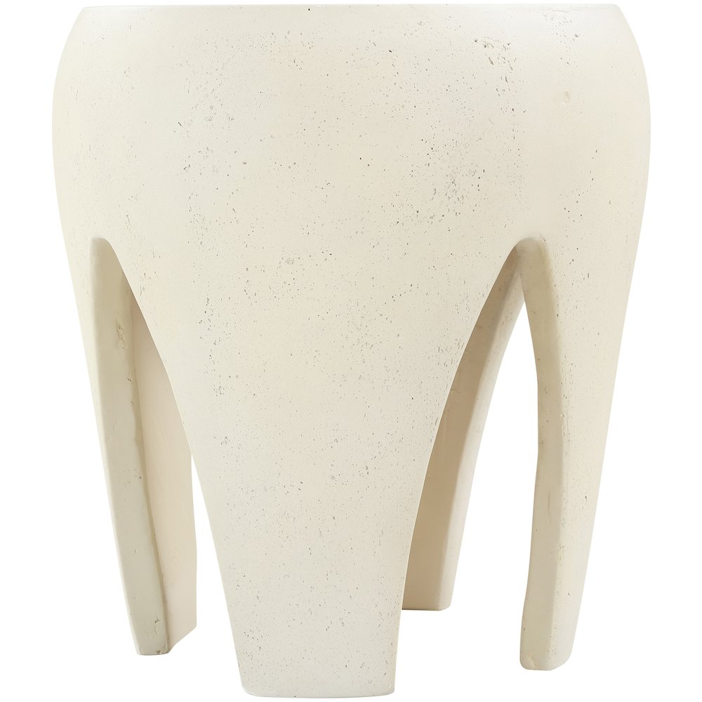 Moxie Cream Concrete And Fiberglass Indoor / Outdoor End Table. Picture 5