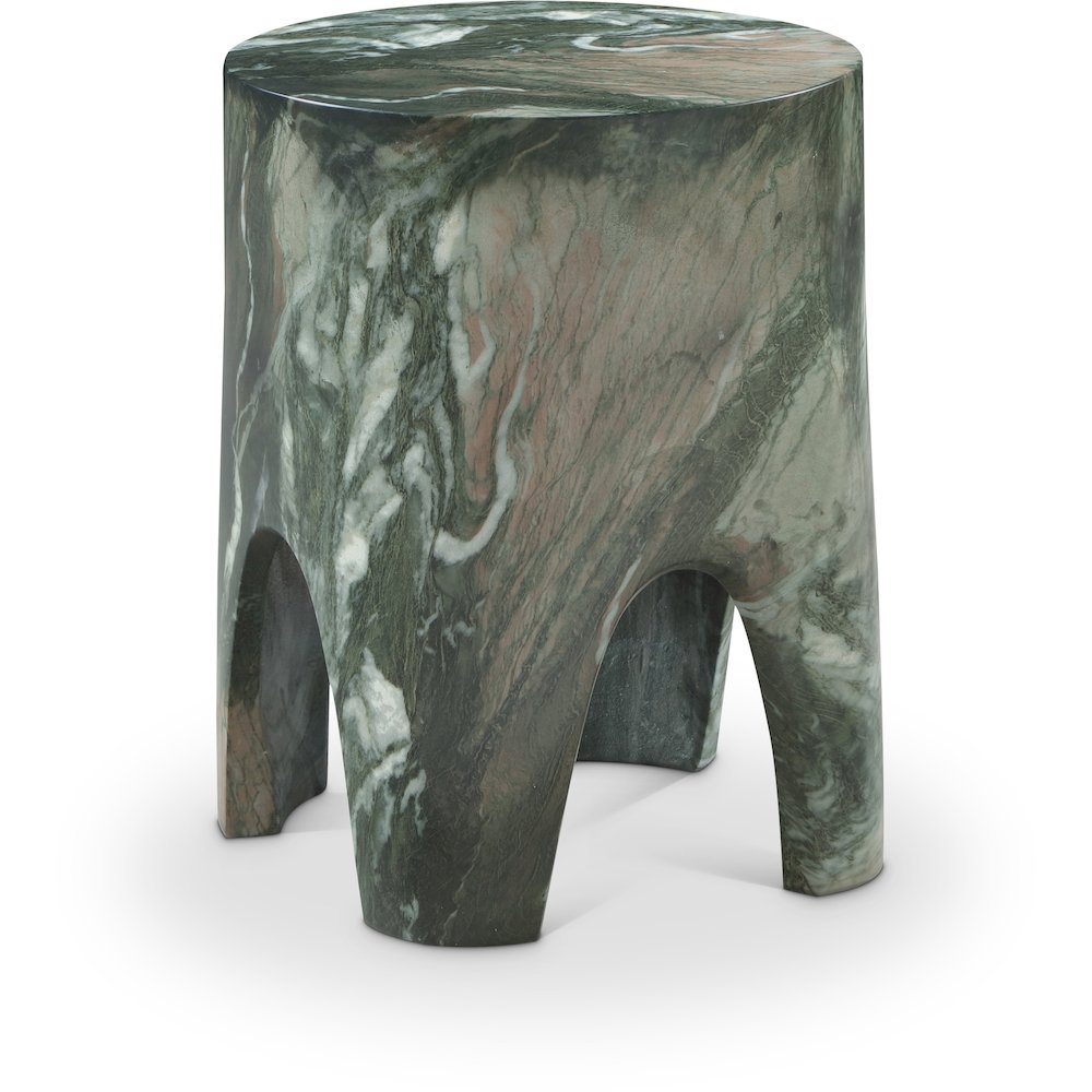 Foligno Green Marble Finish Concrete End Table. Picture 1