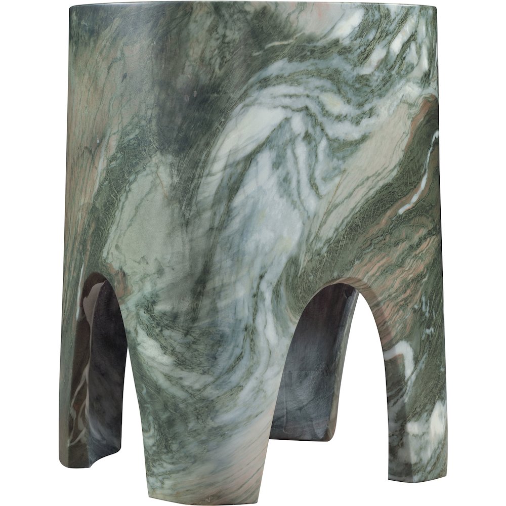 Foligno Green Marble Finish Concrete End Table. Picture 3