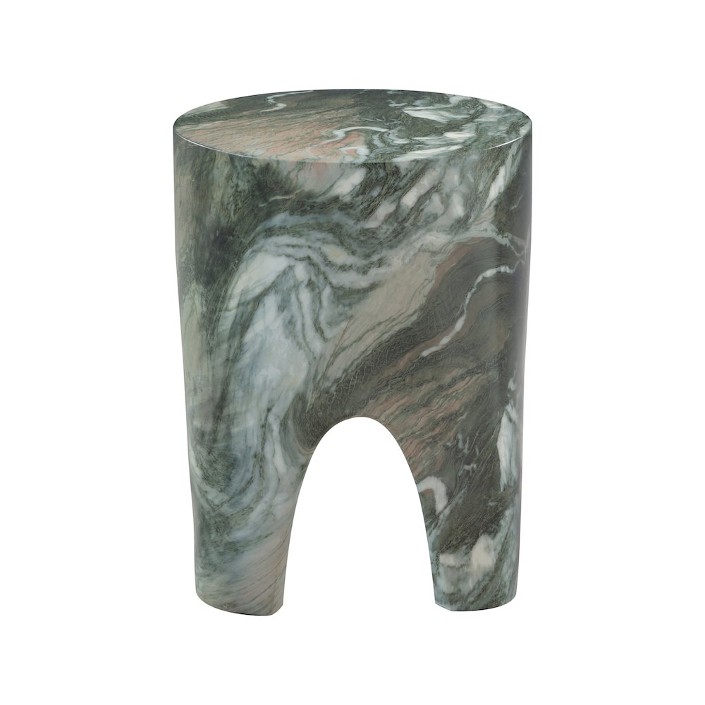 Foligno Green Marble Finish Concrete End Table. Picture 4