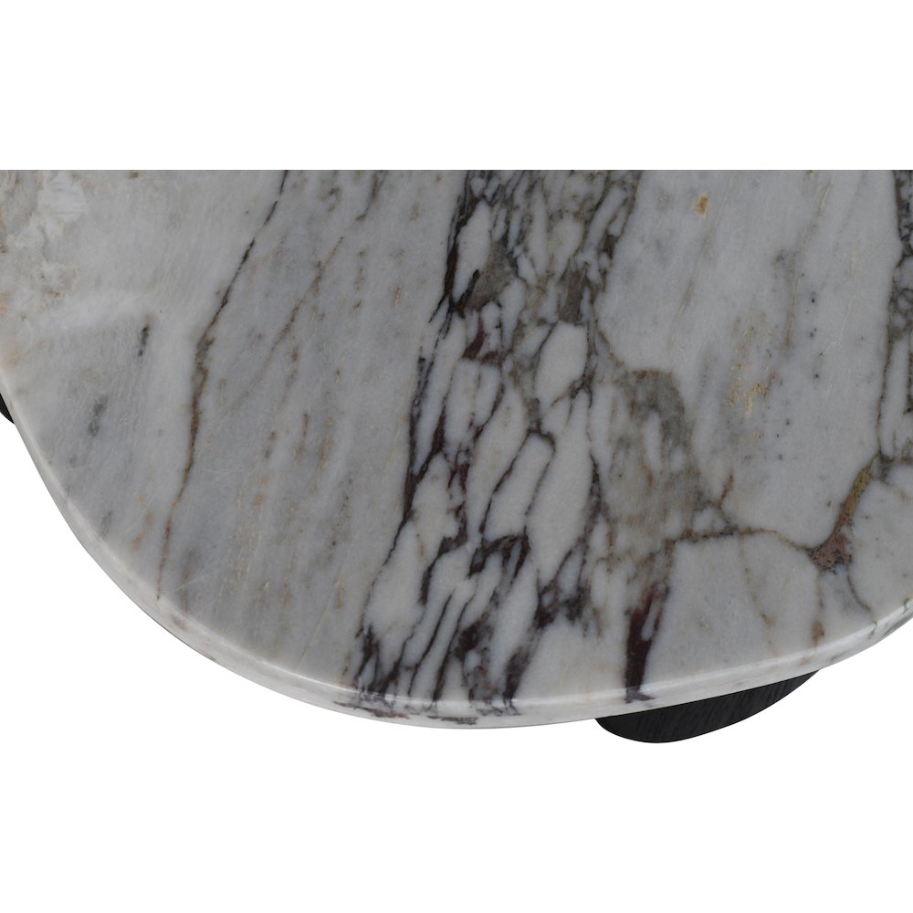Puglia White Marble Top And Oak Wood Base Coffee Table. Picture 2