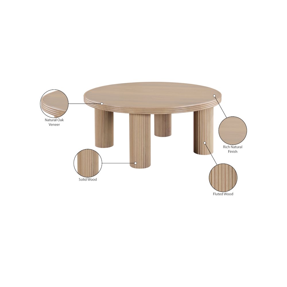 Hayden Natural Oak Coffee Table. Picture 6