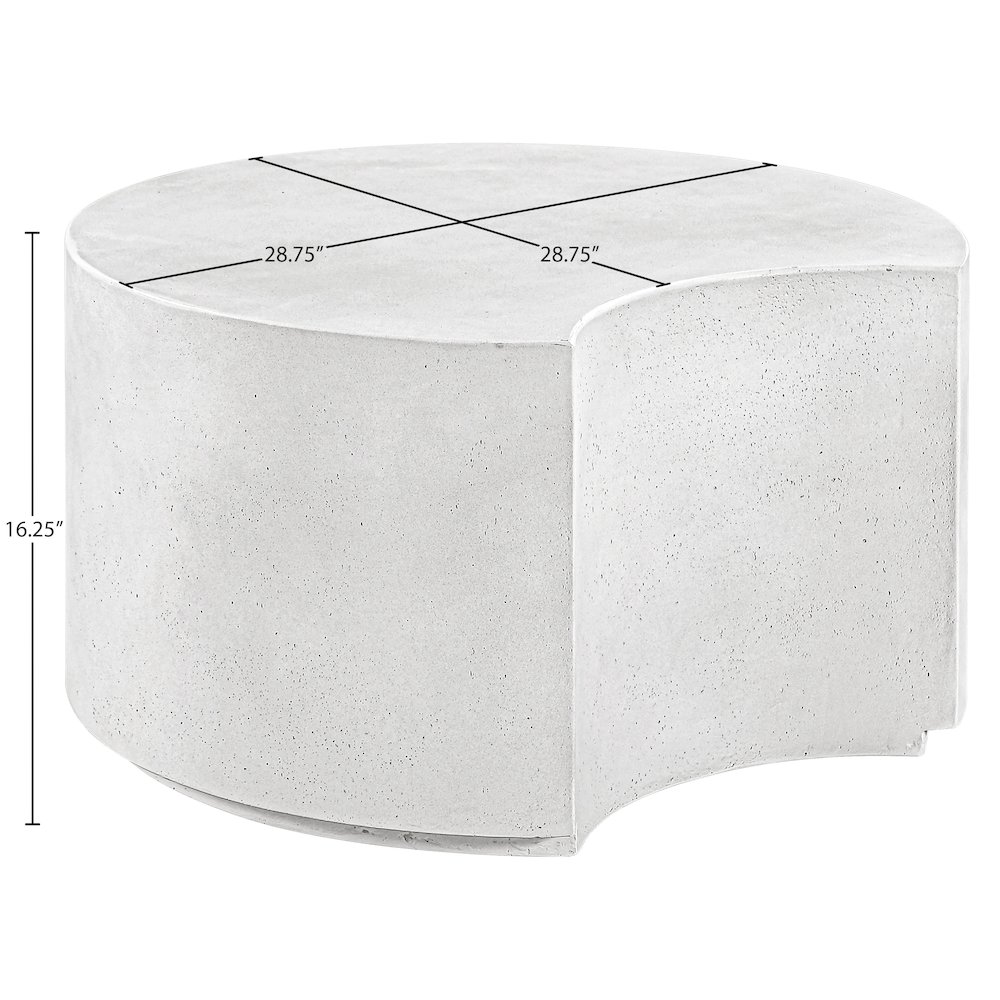 Imperia White Concrete Indoor/Outdoor Coffee Table. Picture 9