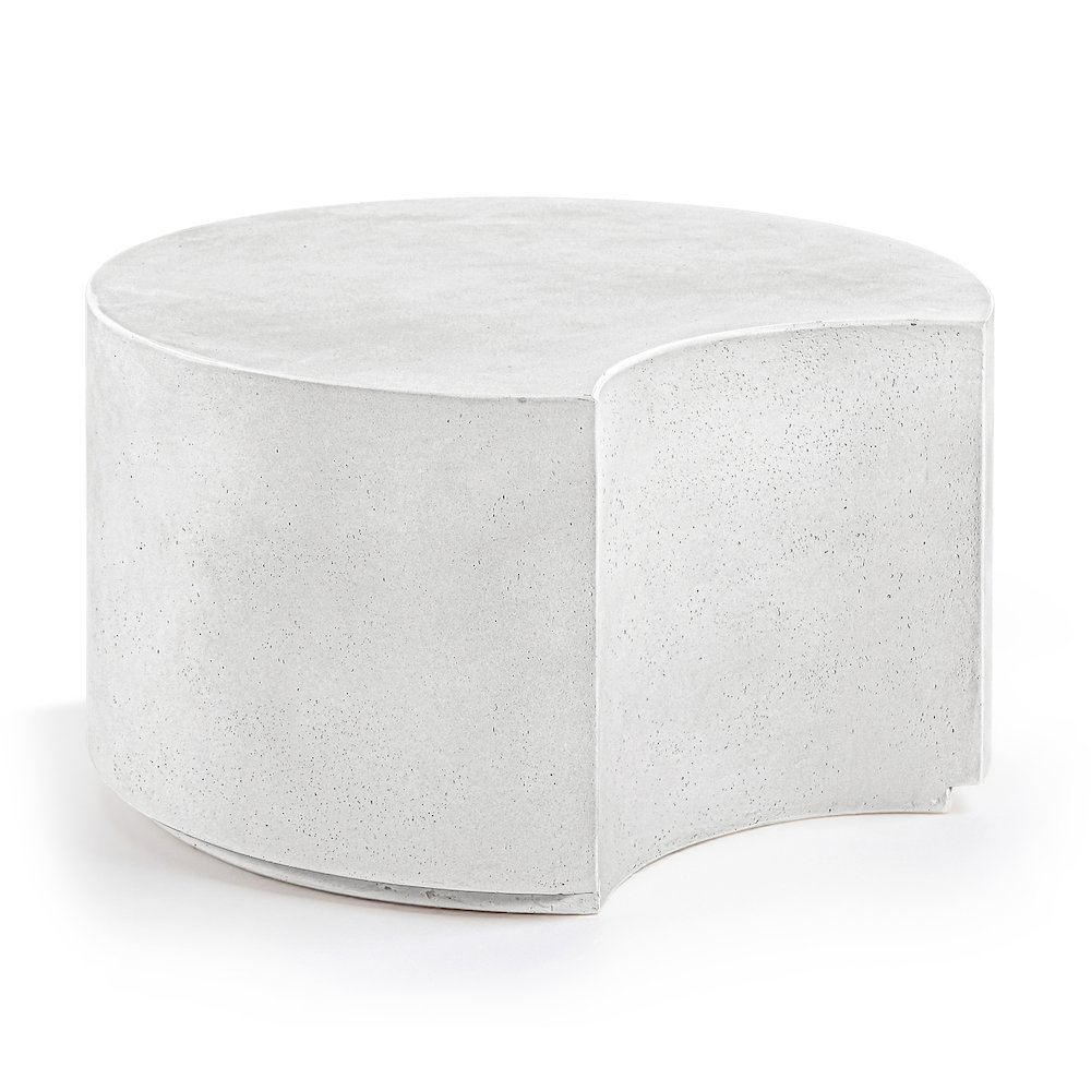 Imperia White Concrete Indoor/Outdoor Coffee Table. Picture 1