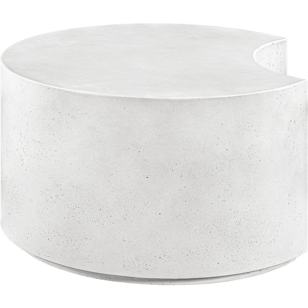 Imperia White Concrete Indoor/Outdoor Coffee Table. Picture 4
